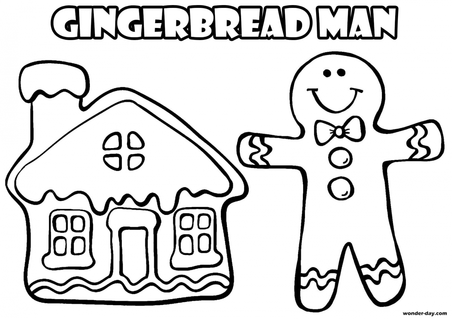 Gingerbread Man coloring pages - Gingerbread Man To Color