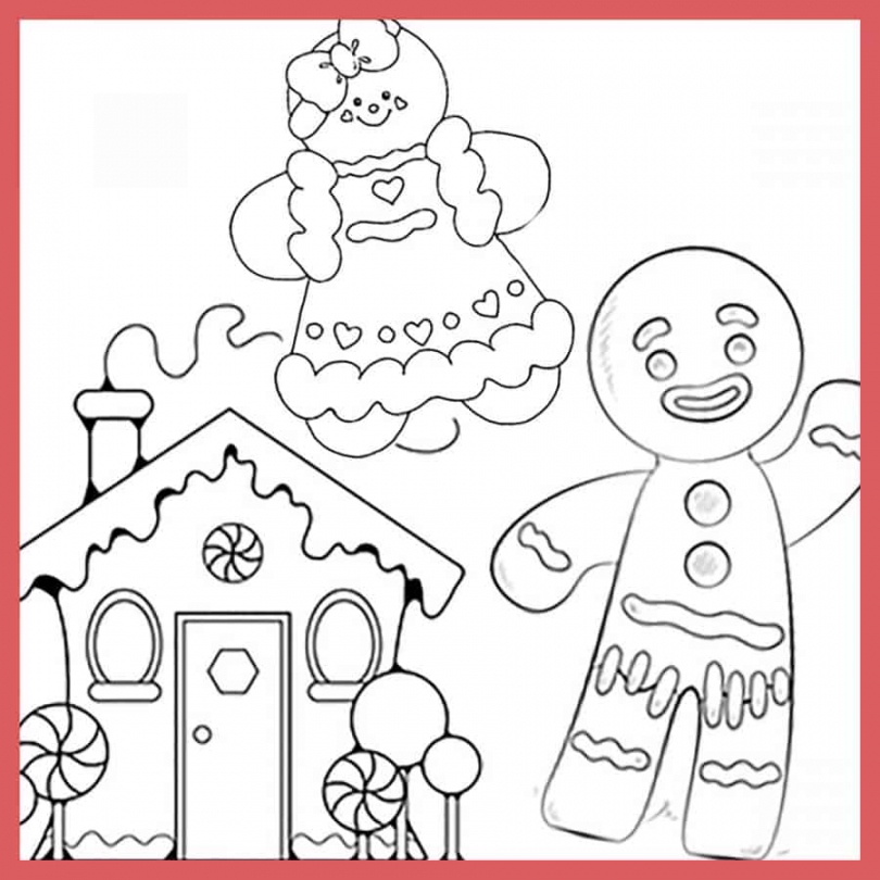Gingerbread Man Coloring Pages (Free to Print)  Artsy Pretty  - FREE Printables - Gingerbread Man To Color