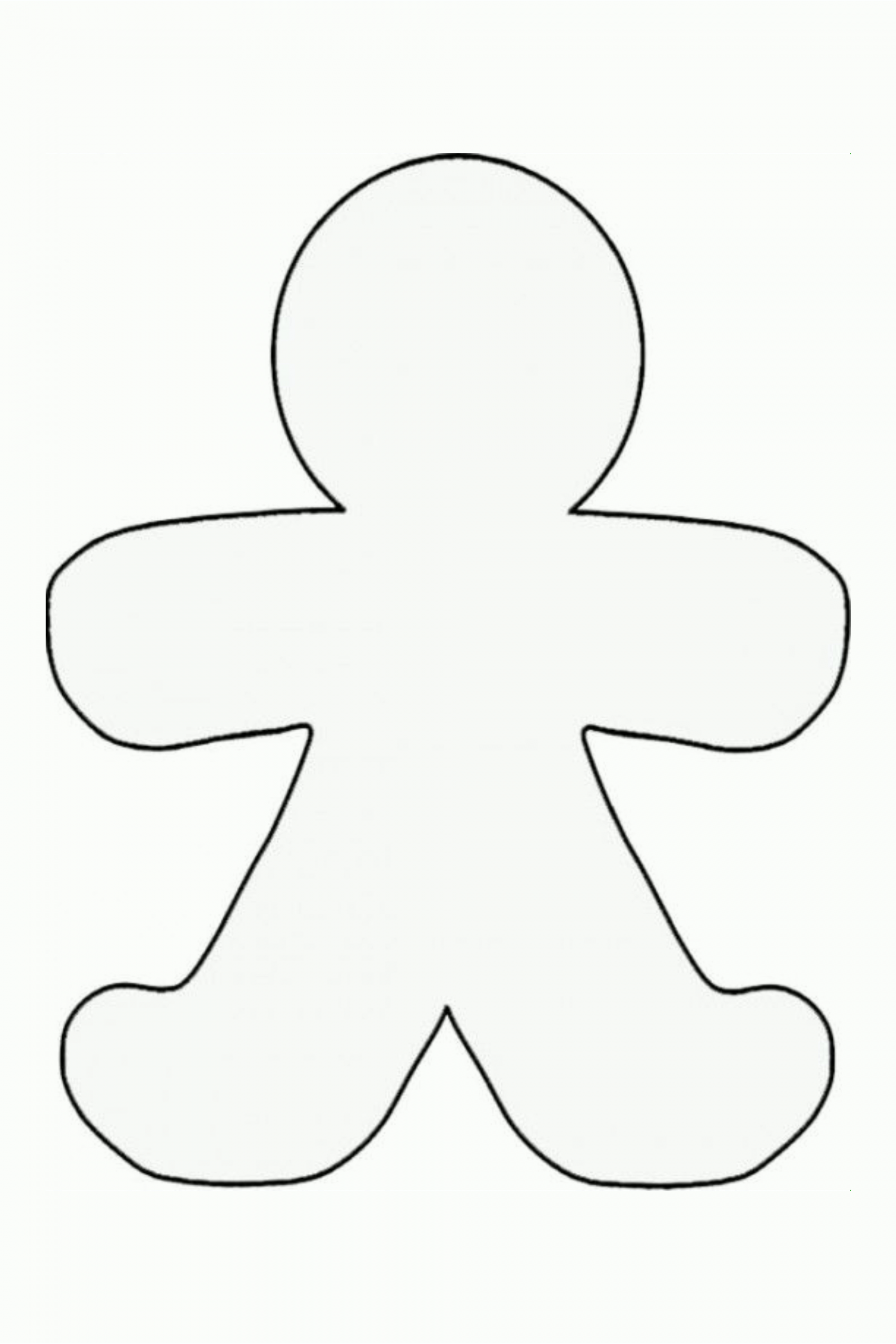 Gingerbread Person Template - FREE Printables - Gingerbread Person Outline
