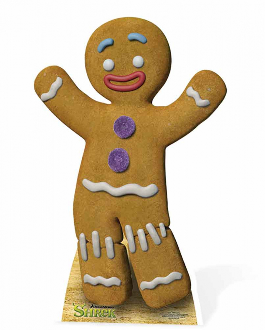 Gingy de Gingerbread Man van Shrek Cardboard Cutout / Standee / Standup - FREE Printables - Gingerbread Man Cutout