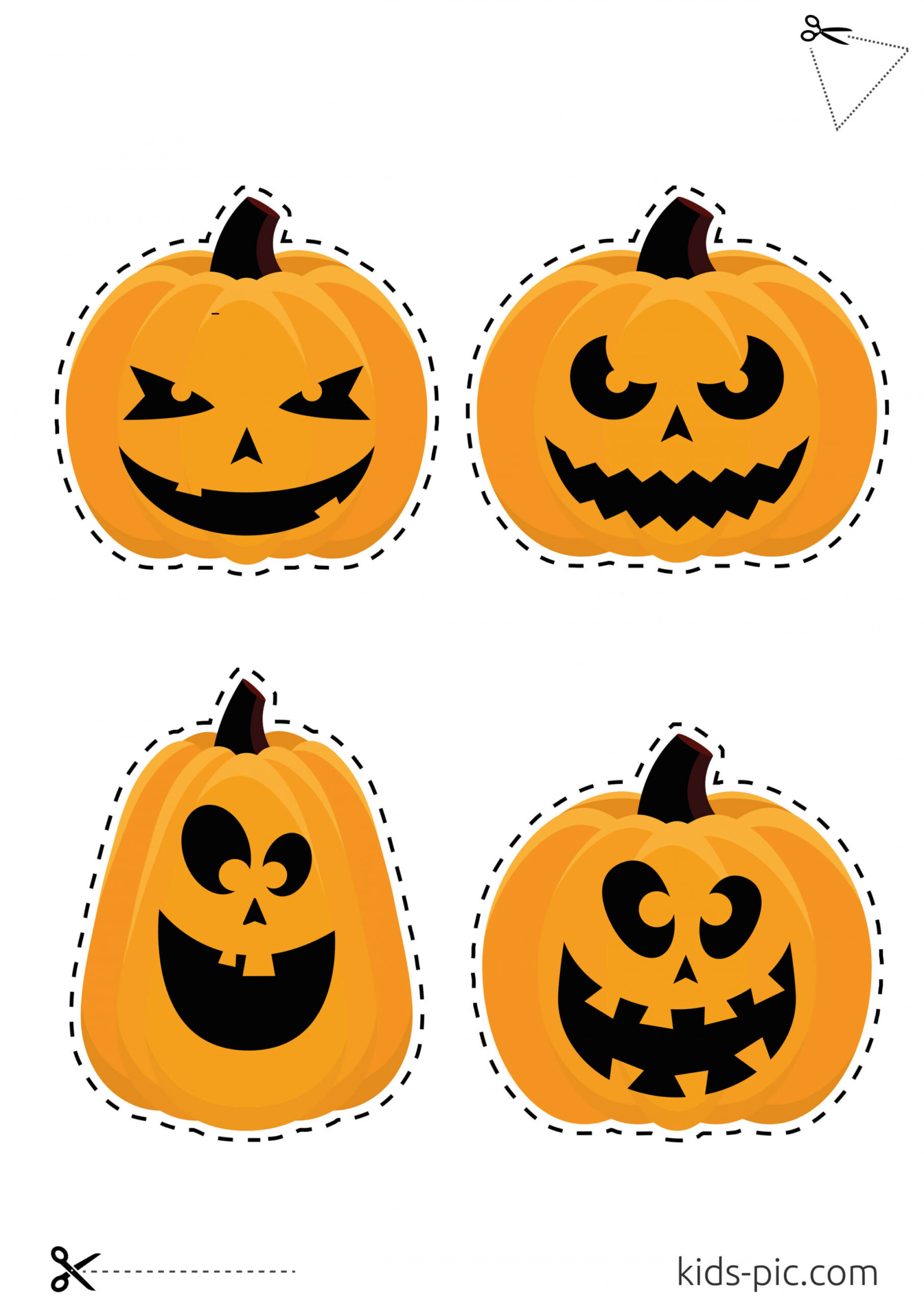 Halloween Pumpkin Cut Out Template  Kids-Pic - Pumpkin Print Out