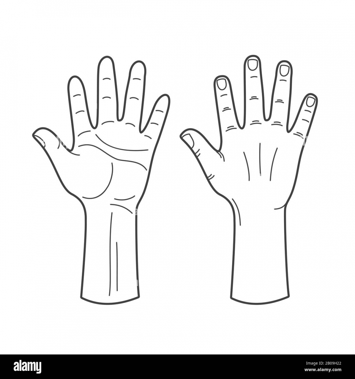 Hand outline hi-res stock photography and images - Alamy - FREE Printables - Outline Of Hand