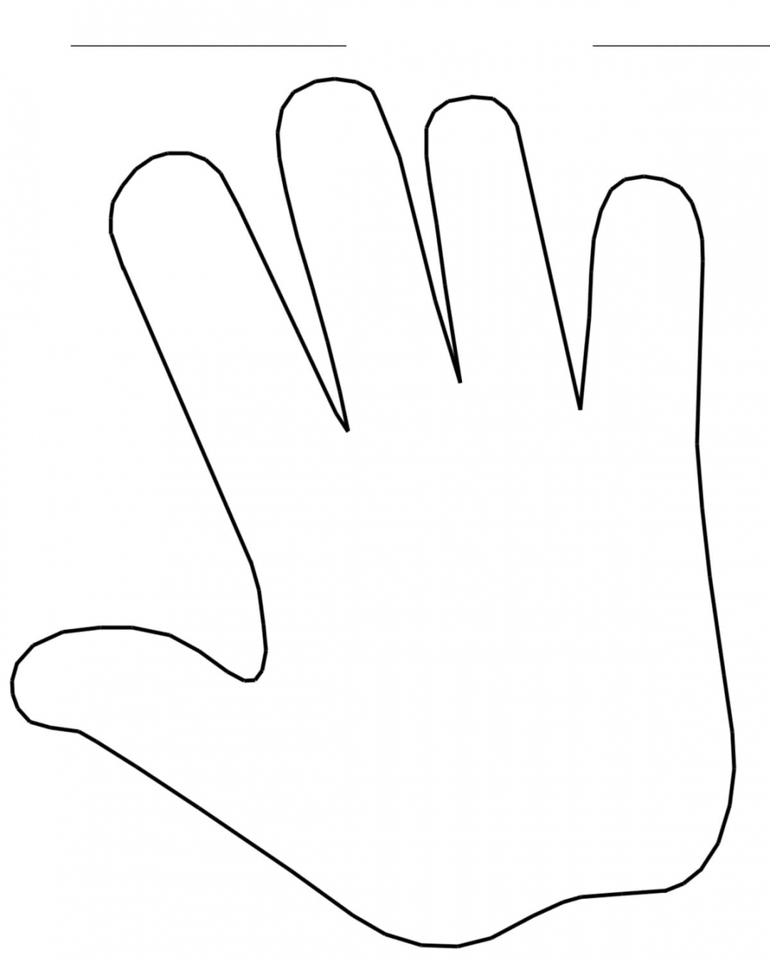 Hand Template For Kids - Printable Coloring Pages - FREE Printables - Hand Cut Out Printable