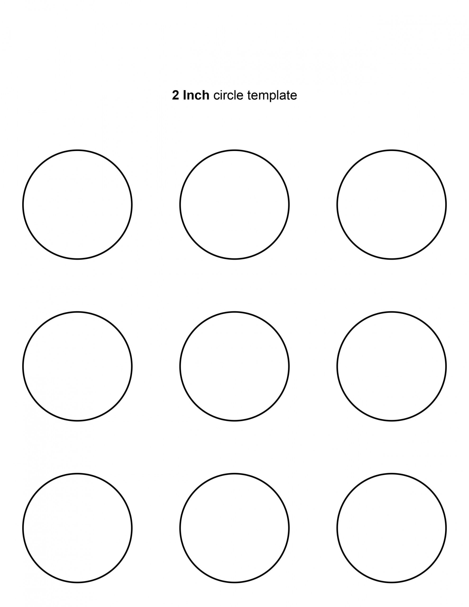 inch diameter circle template, free printable pdf  Circle  - FREE Printables - 2 Inch Circle Template