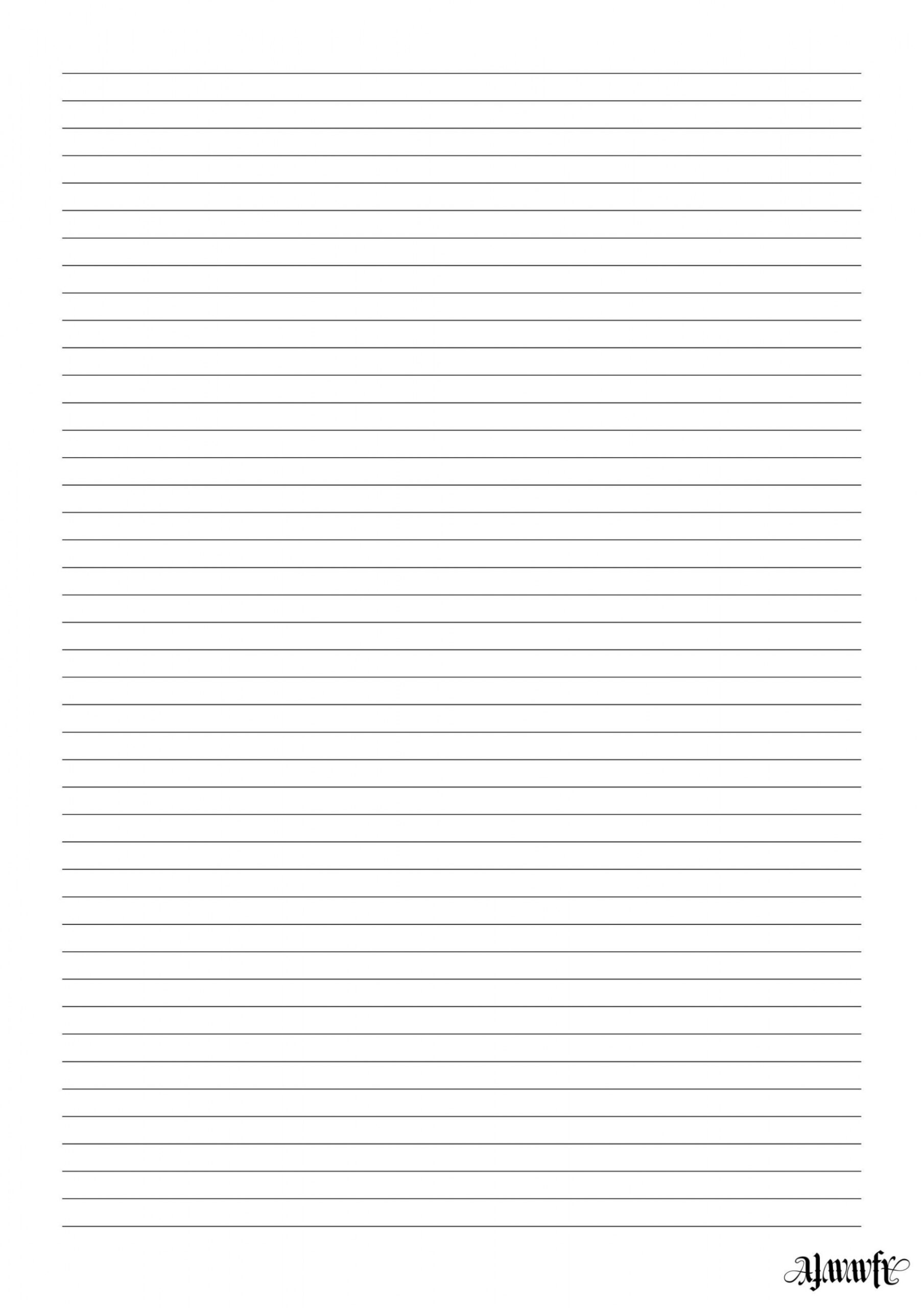 Lined Printable A paper, letter writing, personal use only - Writing Lined Paper
