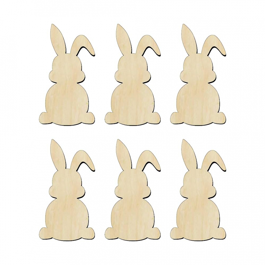 Pack of  inch Bunny shaped cutouts , Rabbit Wood cutouts, Unfinished  Easter Bunny wood cutout, DIY Craft wooden cutout - FREE Printables - Bunny Cut Outs