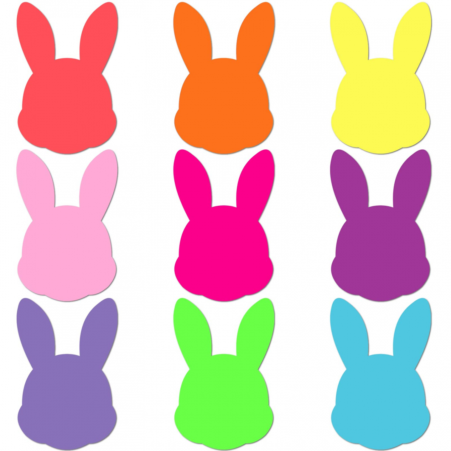 Pcs Easter Bunny Cutouts Colorful Rabbit Paper Cutouts Spring Easter  Bunny Ears Cut-Out Bulletin Board Decor Bunny Accent DIY Crafts for Kids  - FREE Printables - Bunny Cut Outs