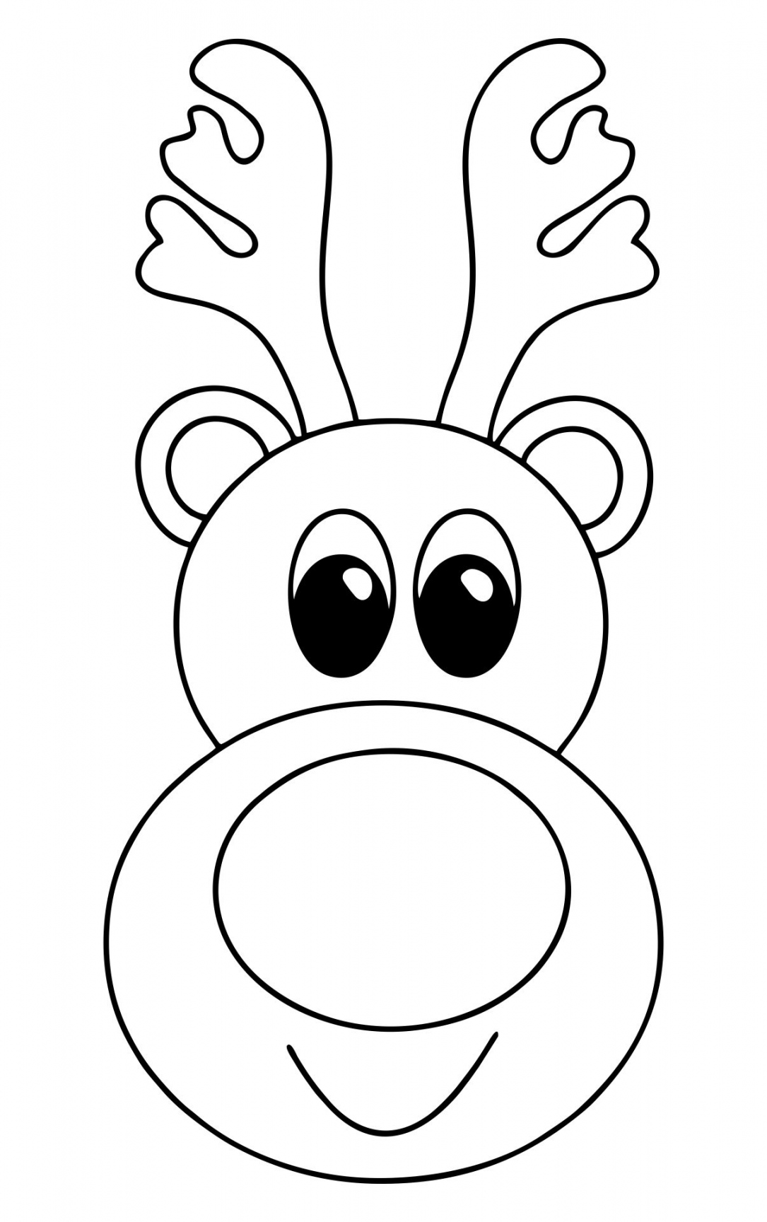 Pin on Crafts - FREE Printables - Reindeer Face Template