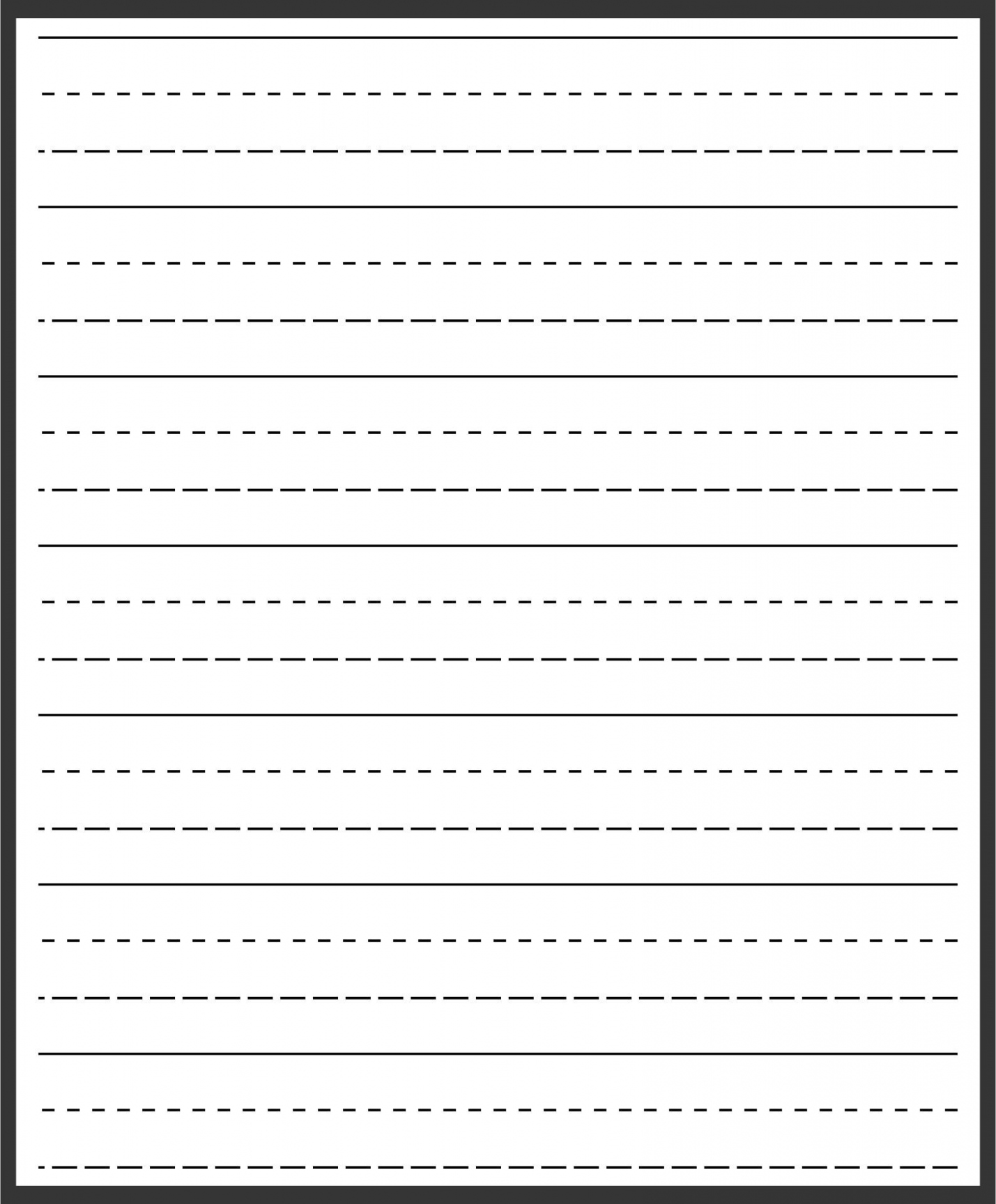 Pin on Writing - FREE Printables - Printable Lined Paper For Kindergarten