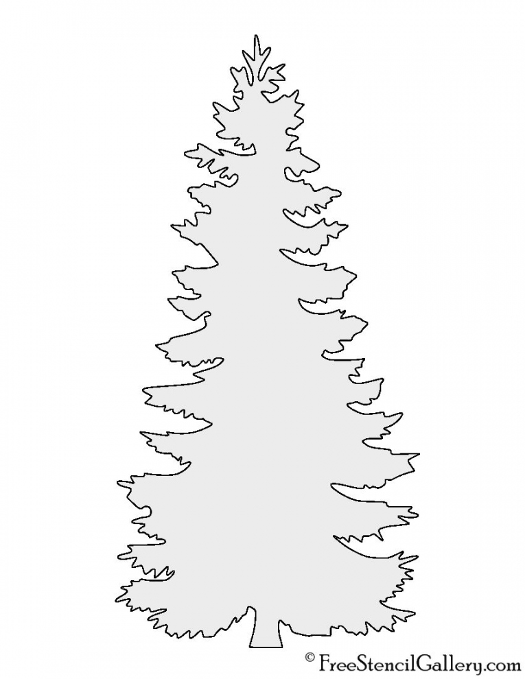 Pine Tree Stencil  Christmas tree stencil, Tree stencil  - FREE Printables - Pine Tree Template