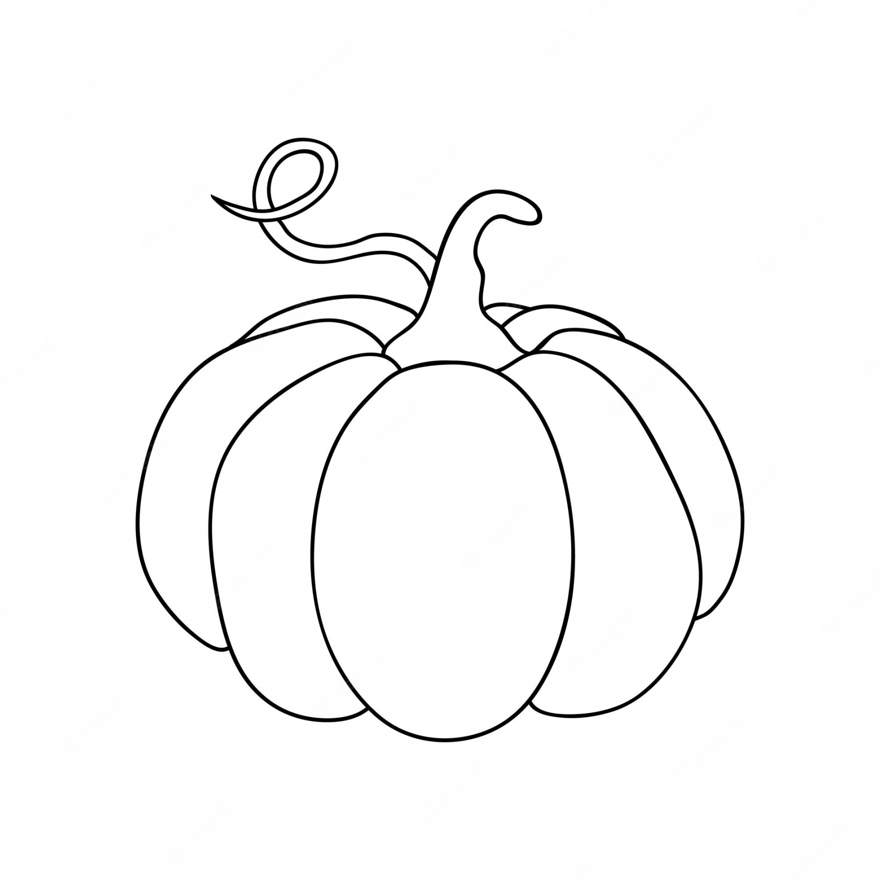 Premium Vector  Pumpkin icon outline in simple line drawings  - FREE Printables - Simple Pumpkin Outline