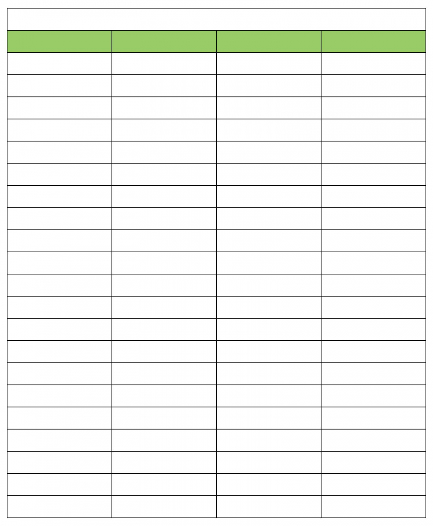 Printable Blank  Column Chart Templates  Templates printable  - FREE Printables - Blank Column Chart
