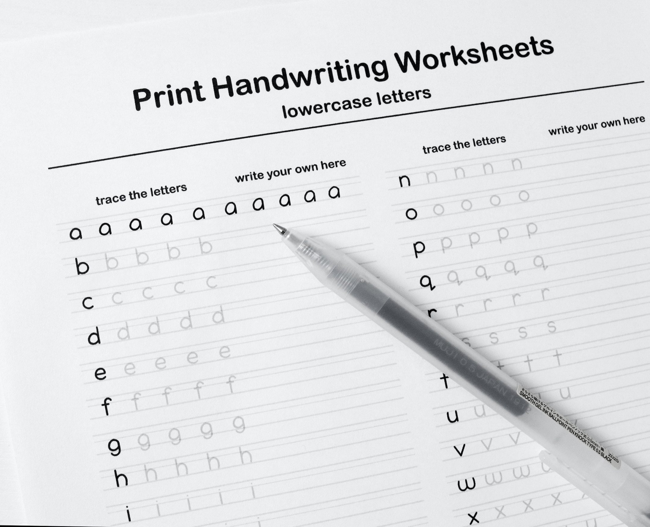 Printable Handwriting Worksheets Pages Letters Words and - Etsy  - FREE Printables - Handwriting Pages Printable