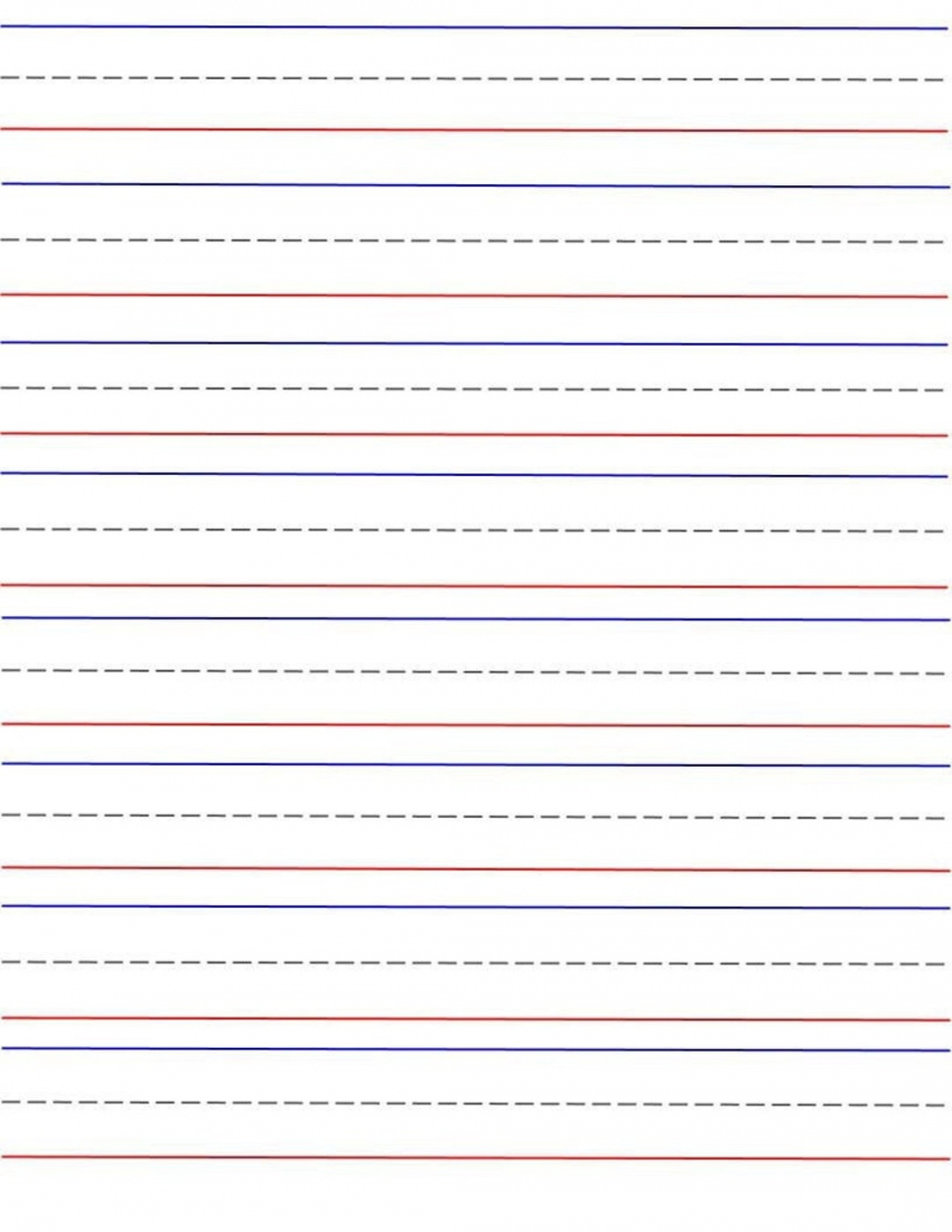 Printable Lined Paper Red Bottom Blue Top Writing Practice - Etsy  Nederland - FREE Printables - Horizontal Lined Paper