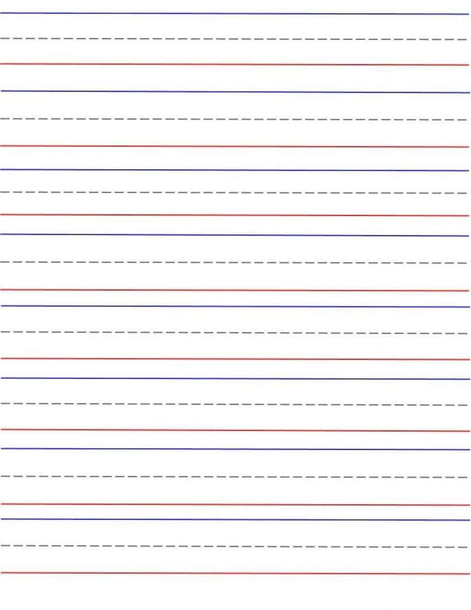 Printable Lined Paper Red Bottom Blue Top Writing Practice - Etsy  Nederland - FREE Printables - Red And Blue Lined Handwriting Paper Printable