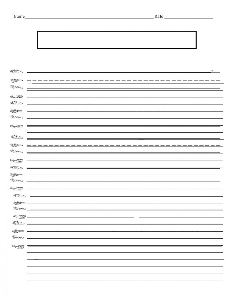 lined paper printable kindergarten - All FREE Printables