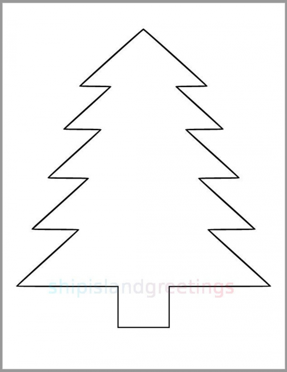 Printable Pine Tree Template-pdf Download-tree - Etsy - FREE Printables - Christmas Tree Stencil Printable