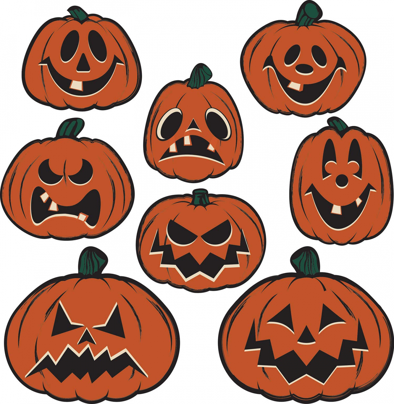 Pumpkin Vintage Halloween Cutouts -  Pcs - Pumpkin Cut Outs