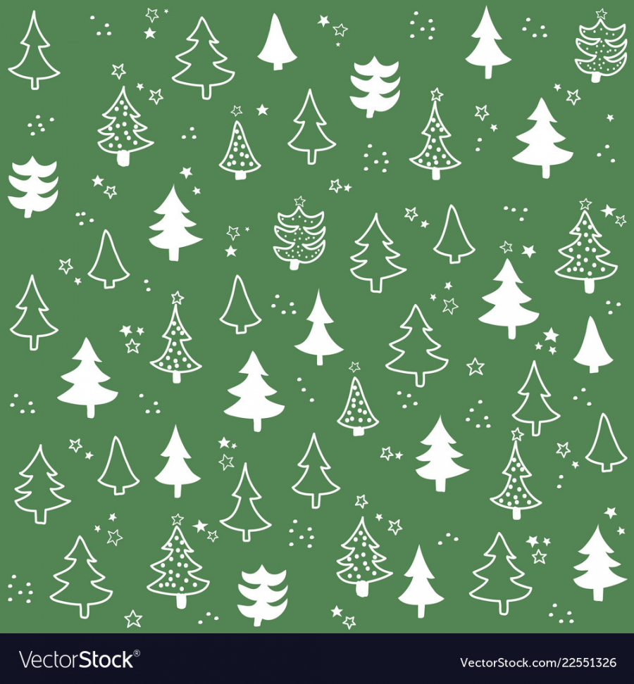 Seamless pattern with christmas tree Royalty Free Vector - FREE Printables - Christmas Tree Patterns