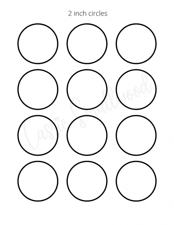 Sizes Of Printable Circle Templates - Cassie Smallwood - FREE Printables - Small Circle Template