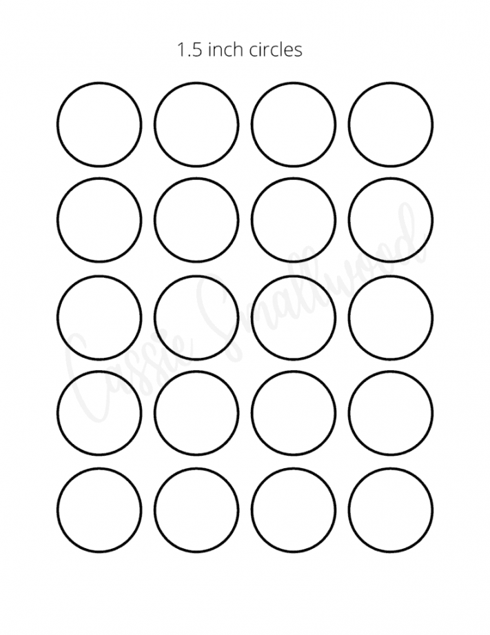 Sizes Of Printable Circle Templates - Cassie Smallwood - FREE Printables - 1 Inch Circles