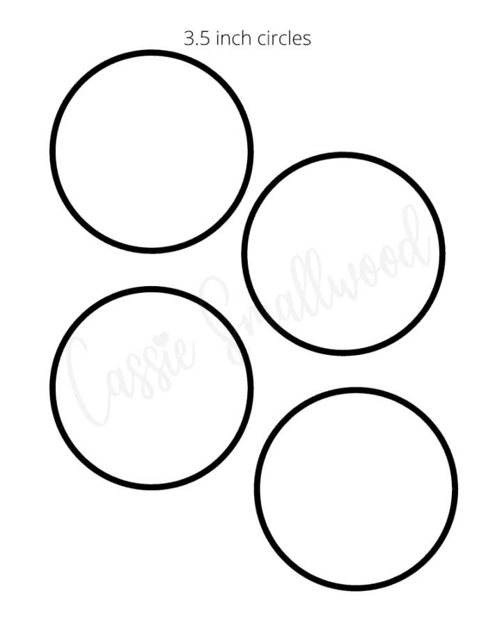 Sizes Of Printable Circle Templates - Cassie Smallwood - FREE Printables - Circles Pdf