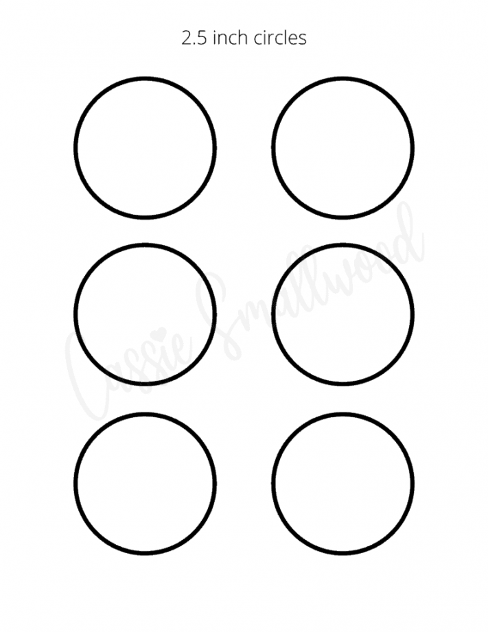 Sizes Of Printable Circle Templates - Cassie Smallwood - FREE Printables - 2 Inch Circle Template
