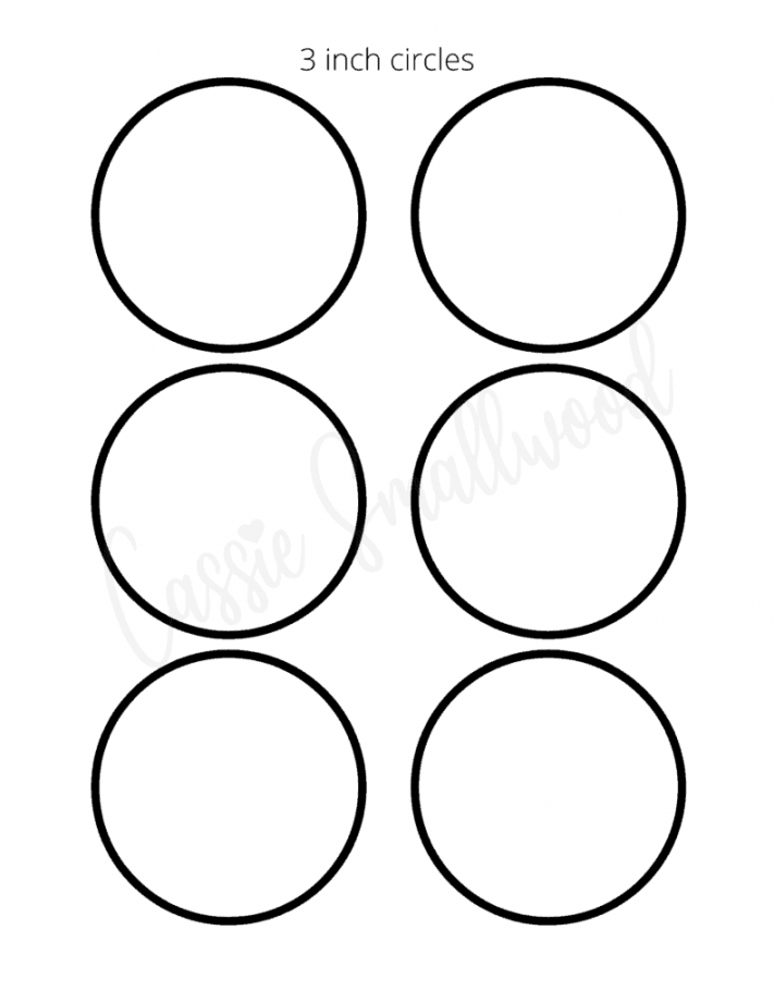 Sizes Of Printable Circle Templates - Cassie Smallwood - FREE Printables - Sheet Of Circles