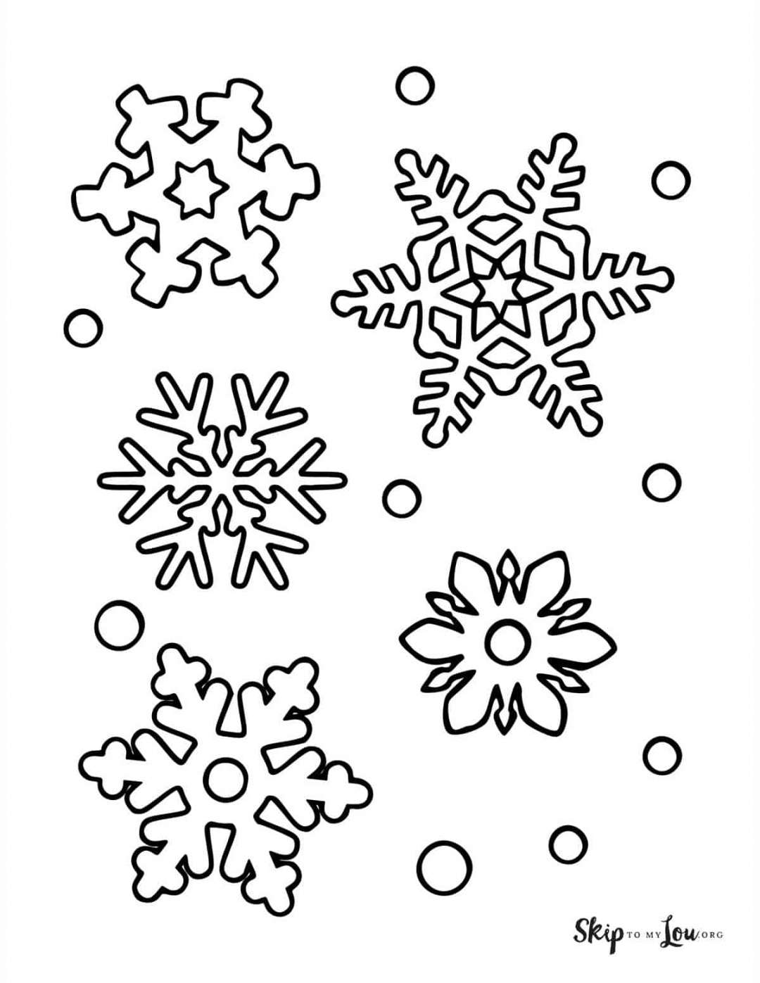 Snowflake Coloring Pages  Skip To My Lou - FREE Printables - Snowflakes Printable