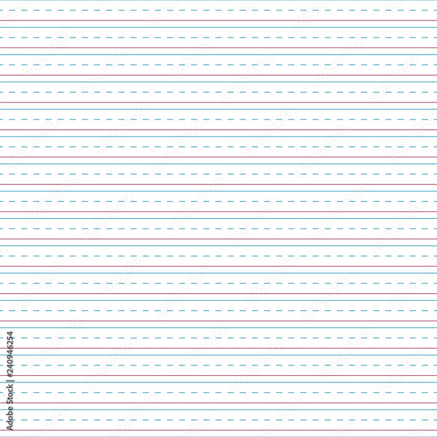 Stockvector Handwriting Paper Seamless Pattern - Blank lines or  - FREE Printables - Cursive Writing Paper