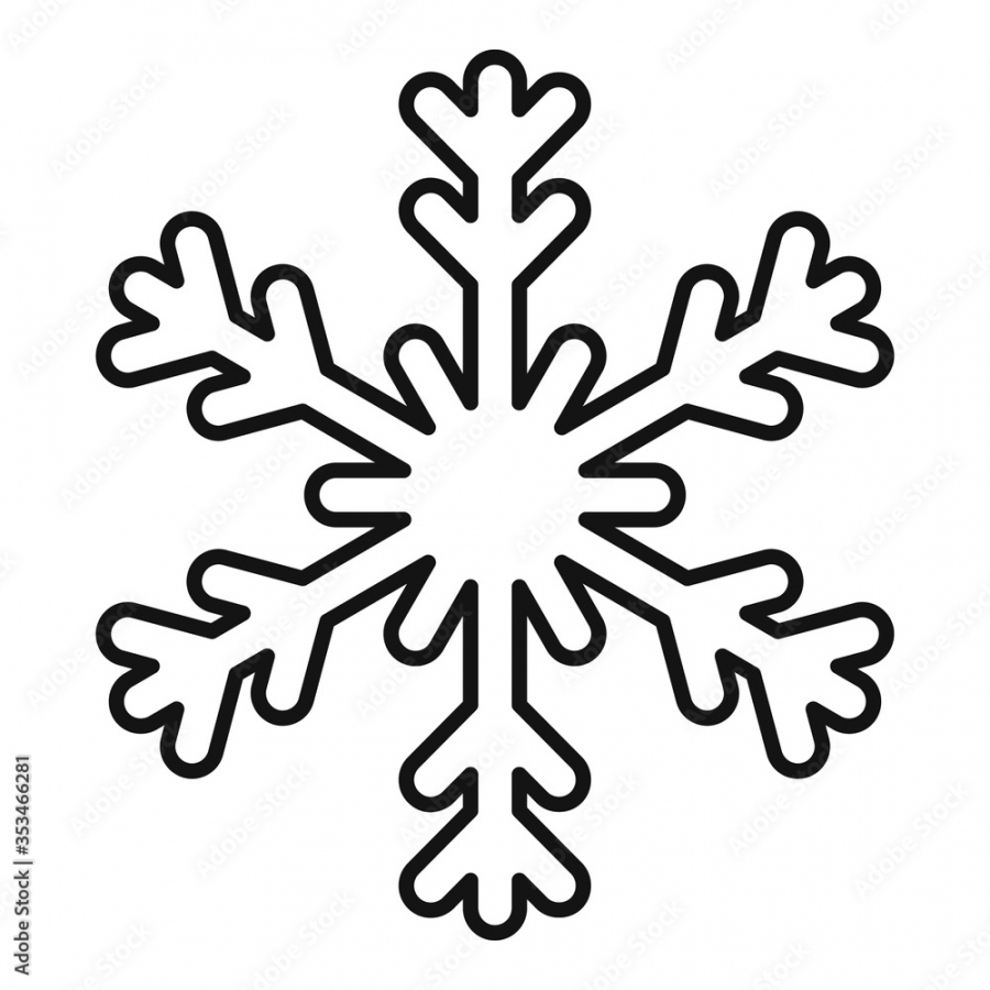 Stockvector Season snowflake icon - Snowflake Outline