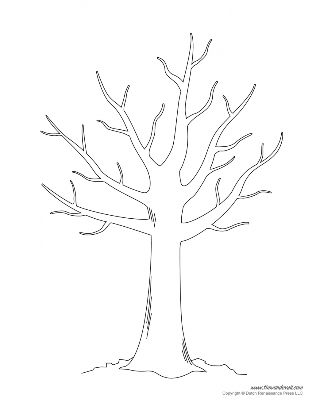 Tree Templates  Tree Printables - FREE Printables - Tree Cut Out Template
