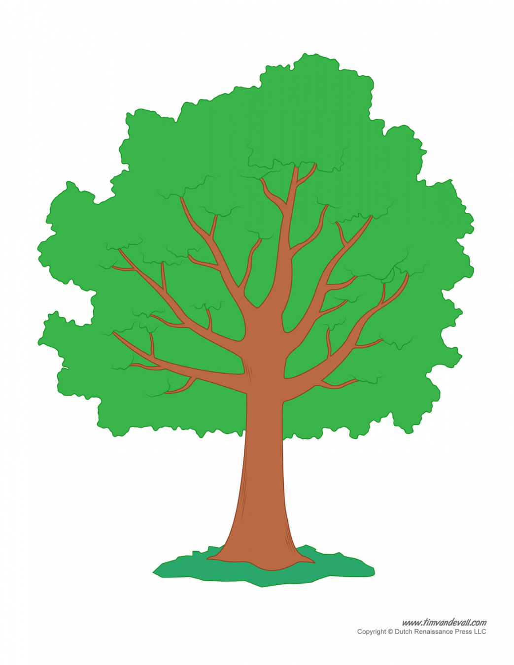 Tree Templates  Tree Printables - FREE Printables - Tree Cut Out Template
