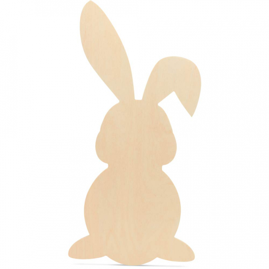 Wooden Easter Bunny Decor Cut Out,  x -/ Inch (/ Inch Thick), Pack  of  Unfinished Wood Spring Bunny - Easter Craft, Paint and DIY by  - FREE Printables - Bunny Cutout
