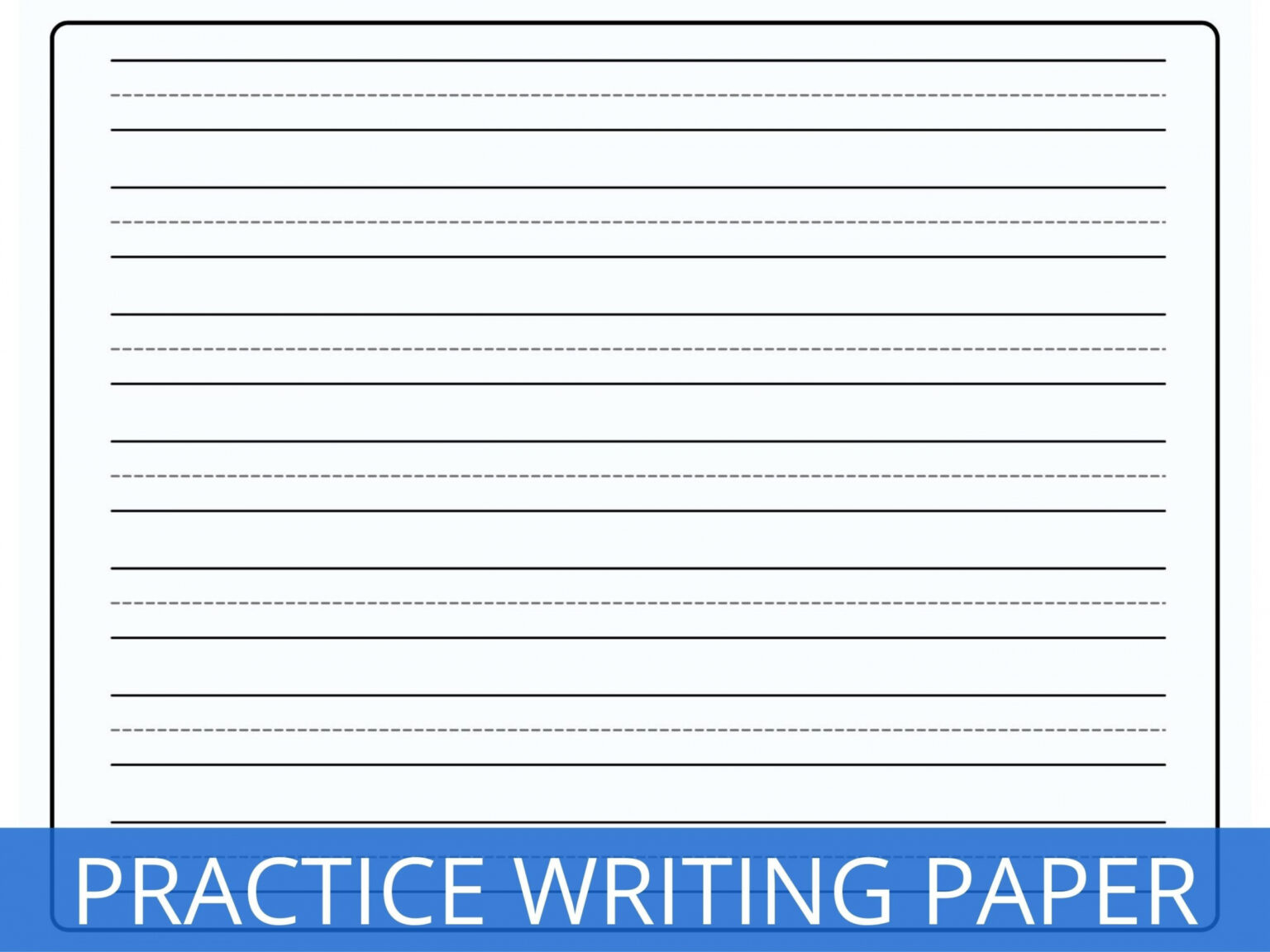 printable lined paper template for kindergarten All FREE Printables