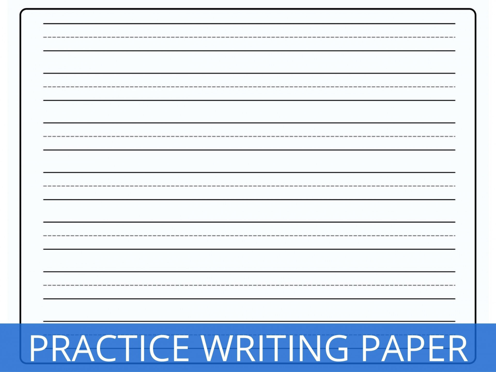 printable lined paper template for kindergarten All FREE Printables