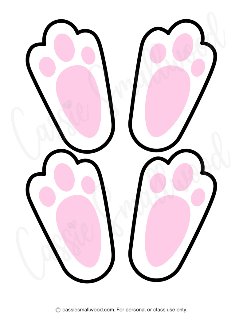 Easter Bunny Footprint Stencil Printable All FREE Printables Easter Bunny Footprint Stencil Printable All FREE Printables