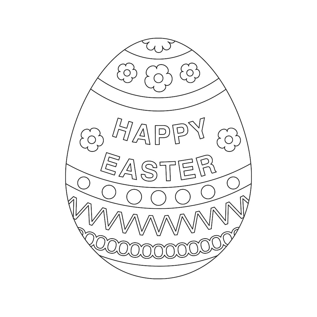 Easter Egg Coloring Page, Easter Egg Colouring In Page,Easter Egg inside Easter Eggs Drawing Printable