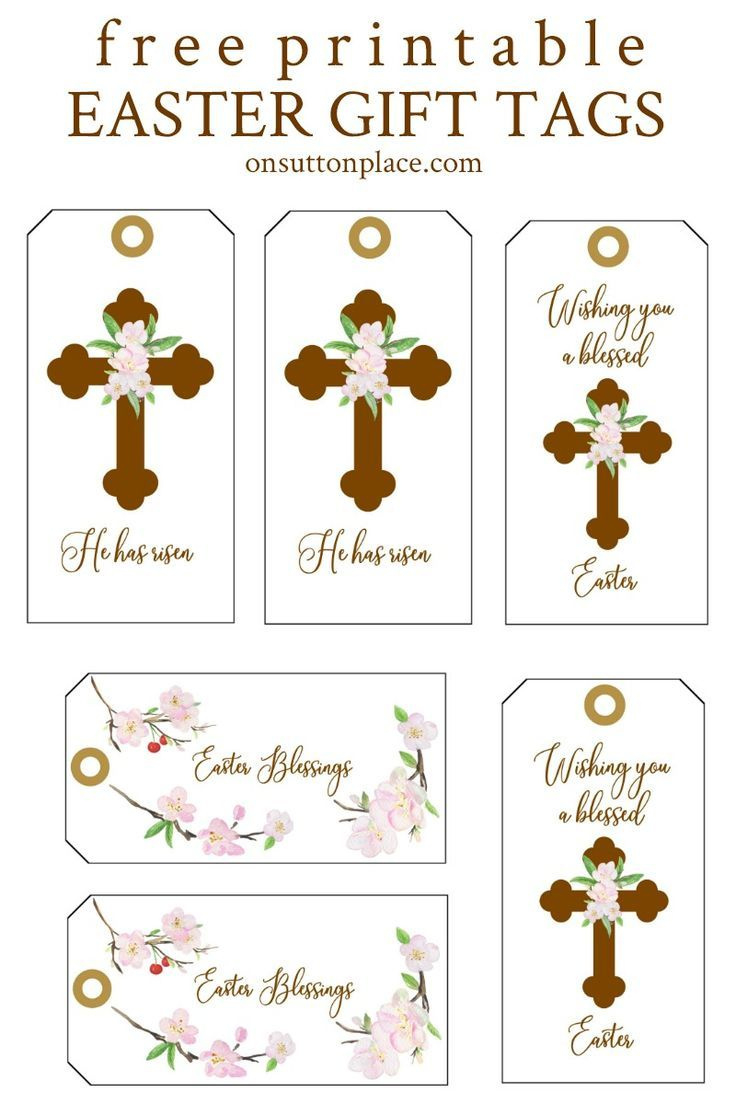 Free Easter Printables pertaining to Free Printable Religious Easter Tags