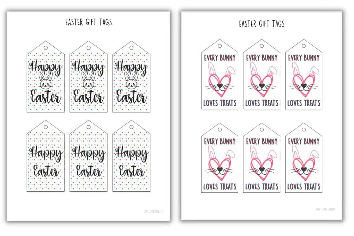 Free Printable Easter Gift Tags For Easter Baskets Or Gifts in Happy Easter Gift Tag Printable Free