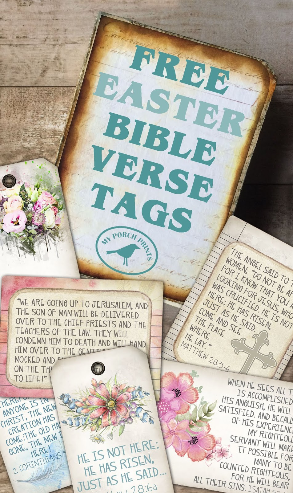 My Porch Prints: Freebie Friday: Free Printable Easter Bible Verse intended for Free Printable Religious Easter Tags