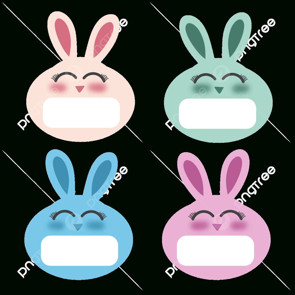 Name Tag Illustration Hd Transparent, A Collection Of Colorful Fat throughout Printable Easter Bunny Name Tags