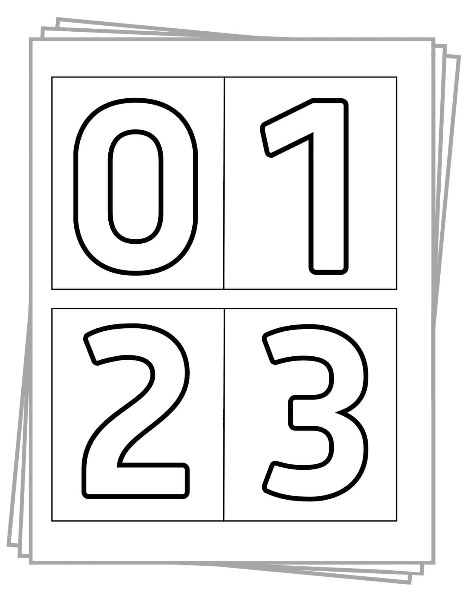 0-10 Printable Numbers (Free Templates In All Sizes) intended for Printable Number Stencils For Cakes