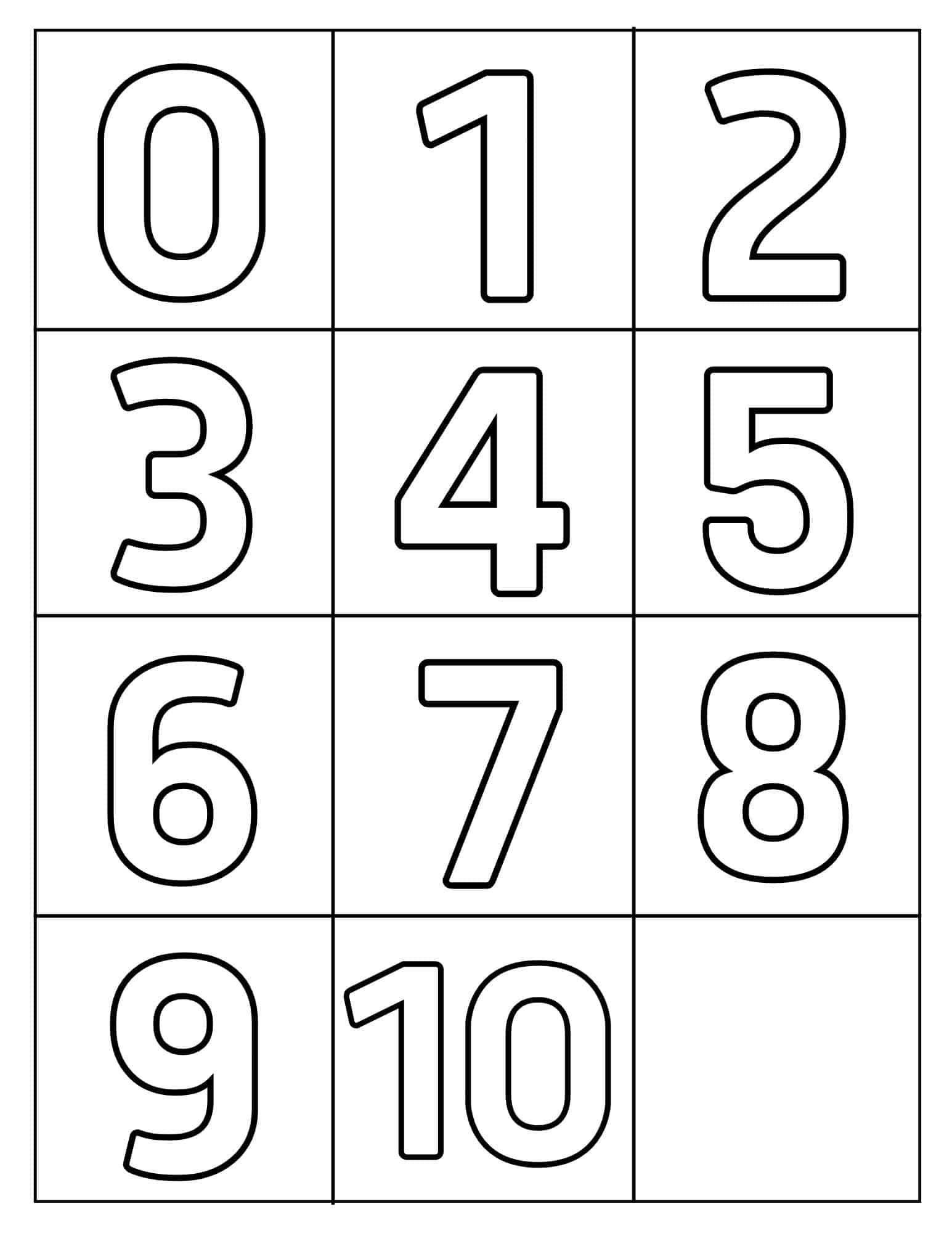 Free Printable Number Stencils 1 10 All FREE Printables Free Printable Number Stencils 1 10 All FREE Printables