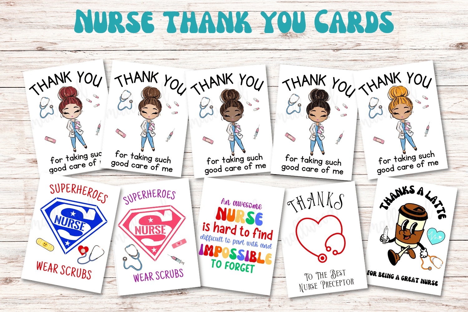 10 Cute Nurse Thank You Cards (Free Printable) - Cassie Smallwood regarding Free Printable Happy Nurses Day Cards
