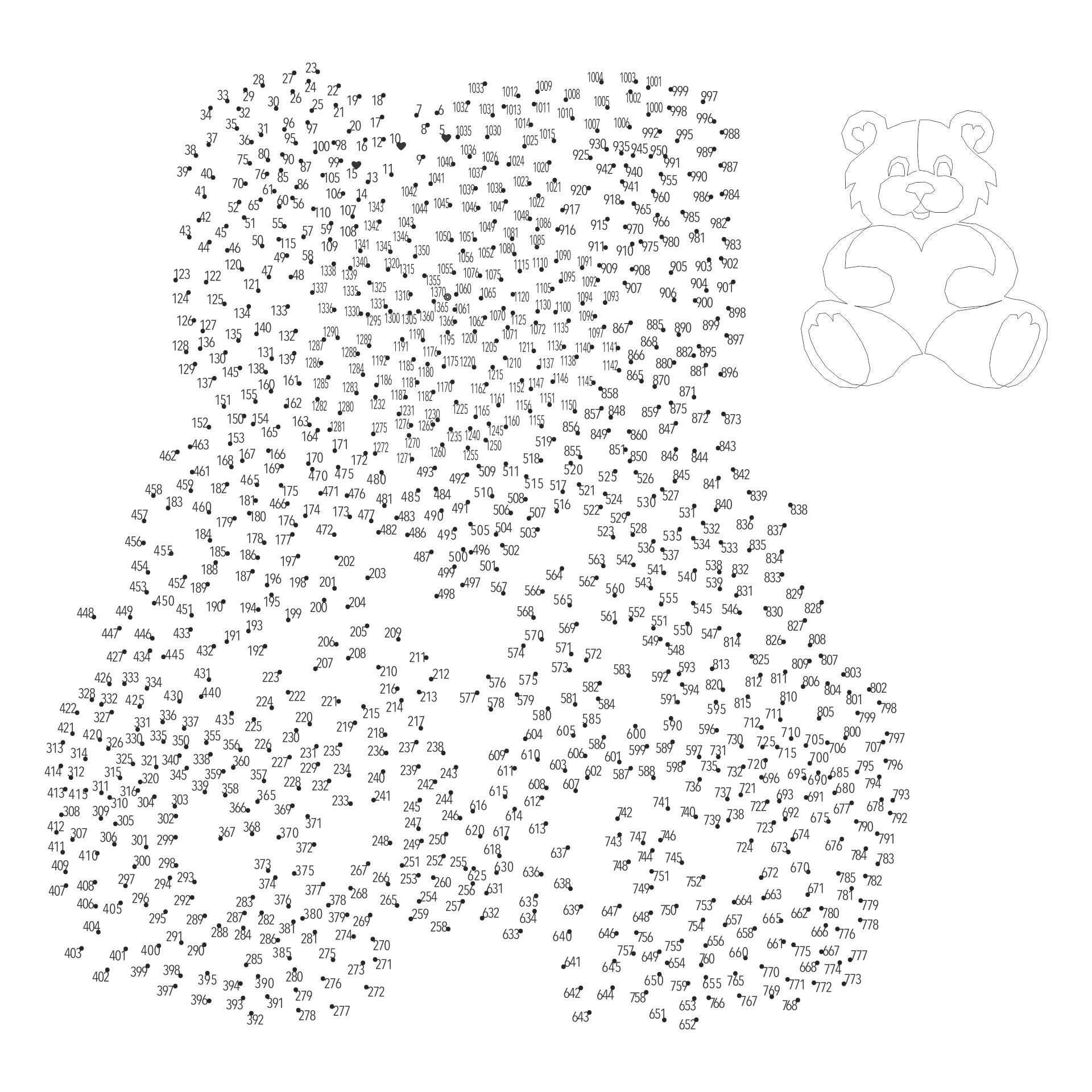 1000 Connect The Dots - 10 Free Pdf Printables | Printablee intended for 1000 Dot To Dot Free Printables