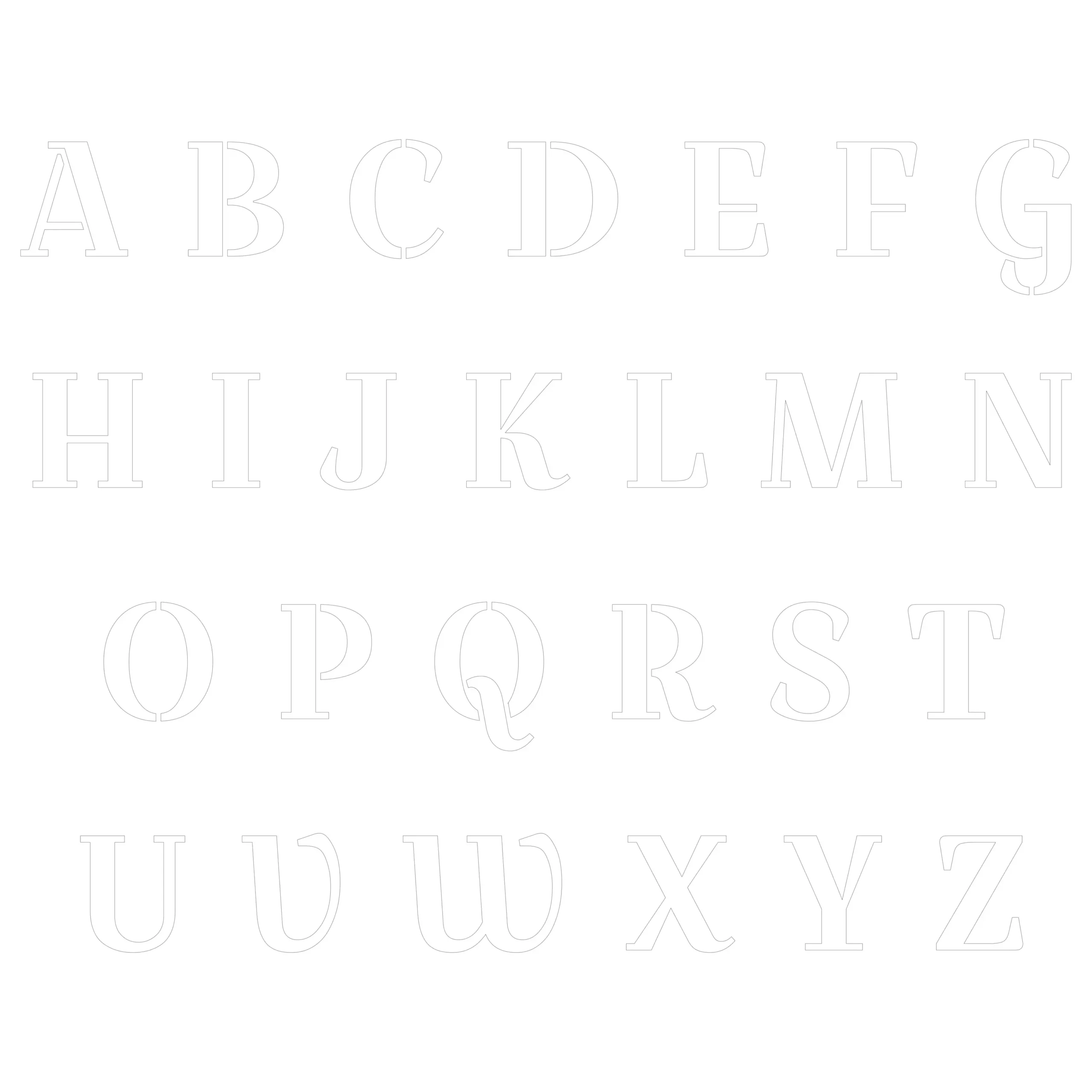 11 Inch To 24 Inch Uppercase &amp;amp; Lowercase Alphabet Stencils (Al throughout Printable 11 Inch Letter Stencils
