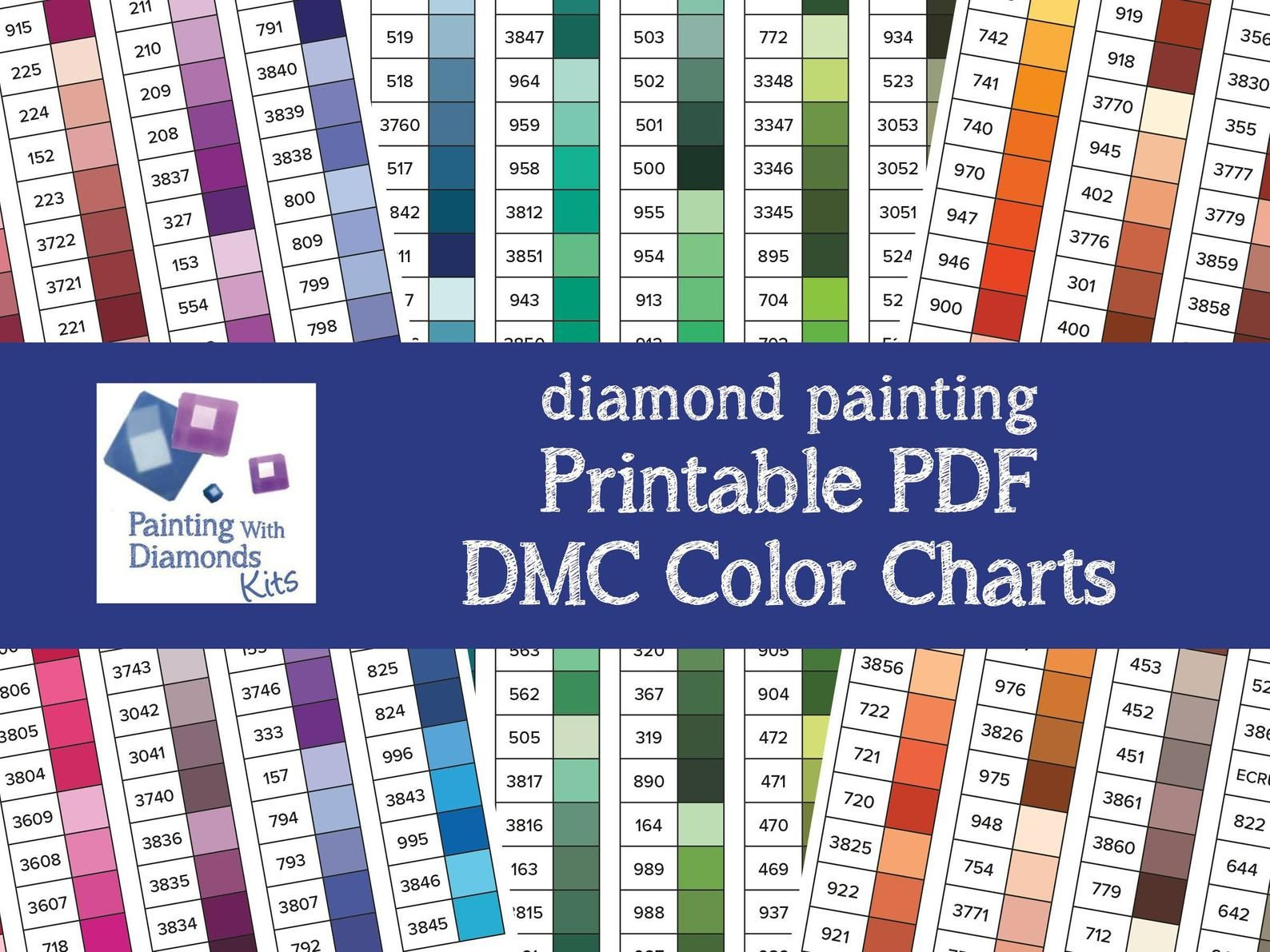 12 Diamond Painting-Ideen | Diamantmalerei, Kreuzstichmuster, Diamant intended for Free Printable Dmc Color Chart For Diamond Painting