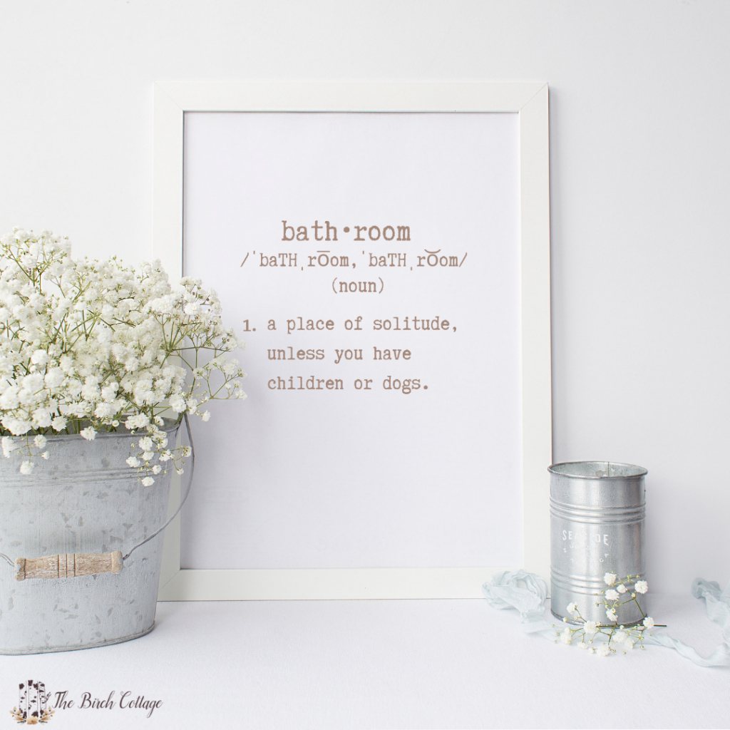 12 Free Printable Bathroom Humor Prints - The Birch Cottage throughout Free Bathroom Quotes Printables