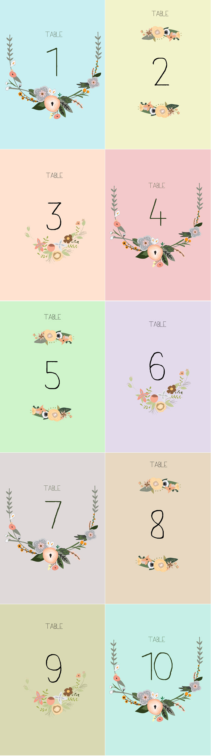 12 Free Printable Table Numbers with Downloadable Free Printable Table Numbers